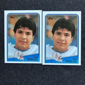 NFL Houston Oilers Tony Zendajas football cards lot